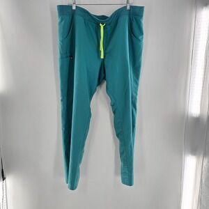 Figs Women's Nursing Teal Blue Fionx Kade Cargo Scrub T21004 Sz XXL